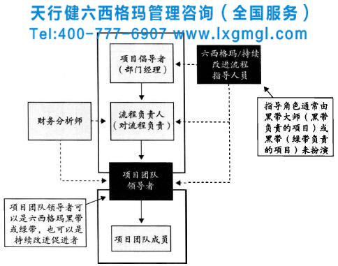 六西格玛组织业务部门中的项目框架结构