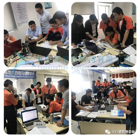 吉利杭州湾基地六西格玛绿带研修项目第二阶段小组讨论现场